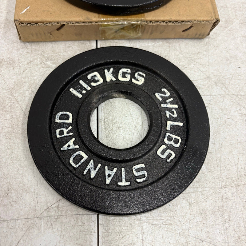SET OF 2 - 2.5 lbs Weight Plates with 2" Bar Diameter, Weight Lifting Training