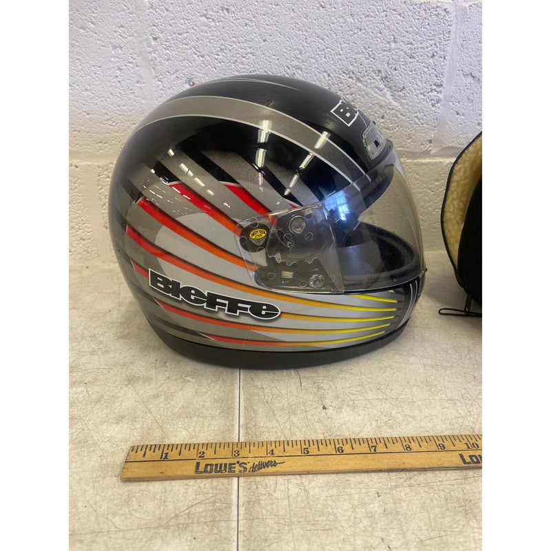 BIEFFE Motorcycle Racing Helmet, Large 60 GR 1500 ITALY with Carrying Bag