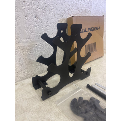 3-Tier Metal Dumbbell Rack, Barbell Rack Hand Weight Stand for Home Fitness Gym