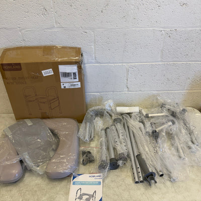 HOMLAND Adjustable Raised Toilet Seat with Handles, Seat Riser, 400lbs