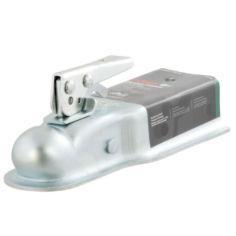 CURT 2" Straight-Tongue Coupler with Posi-Lock (3" Channel, 3,500 lbs, Zinc)