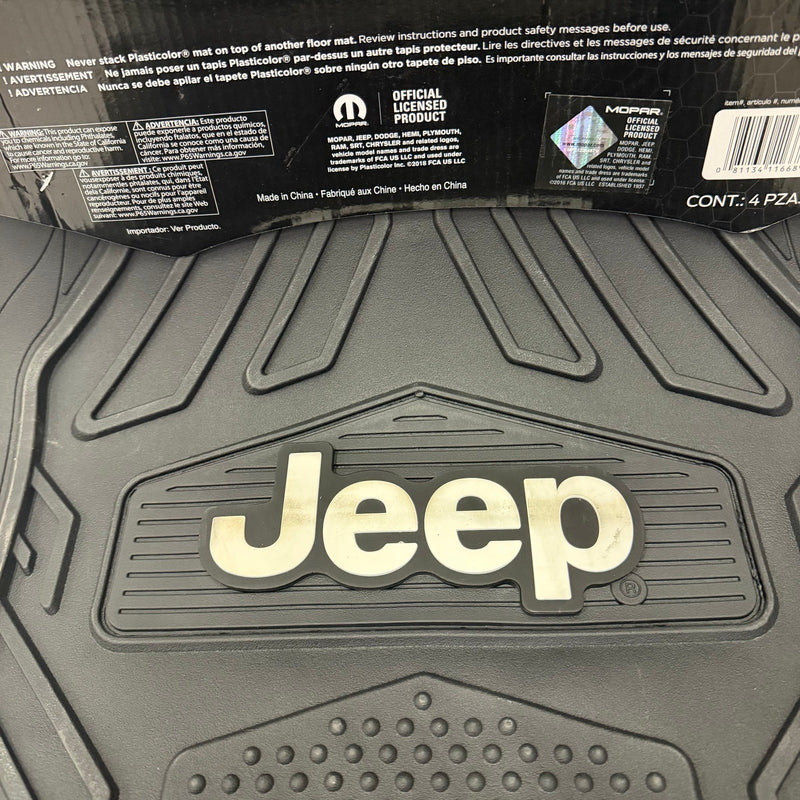 Plasticolor Jeep Weatherpro 4-Piece Floor Mat Set; Universal Fit - Black