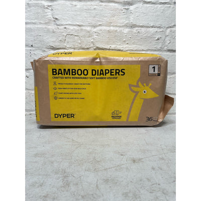 3-Packs DYPER Viscose from Bamboo Baby Diapers Size 1, Day/Overnight, 36/pack