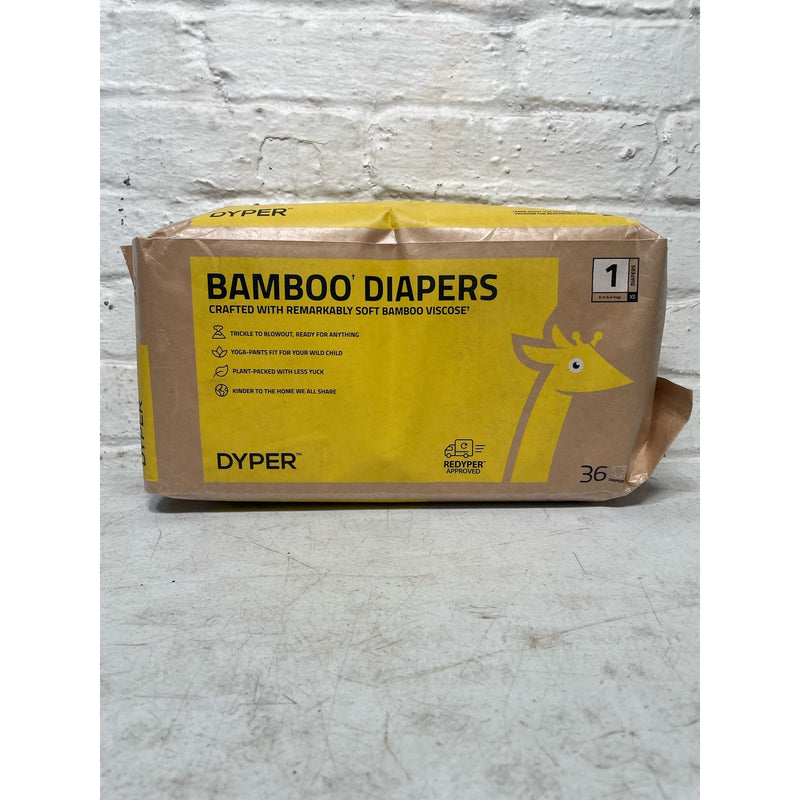 3-Packs DYPER Viscose from Bamboo Baby Diapers Size 1, Day/Overnight, 36/pack