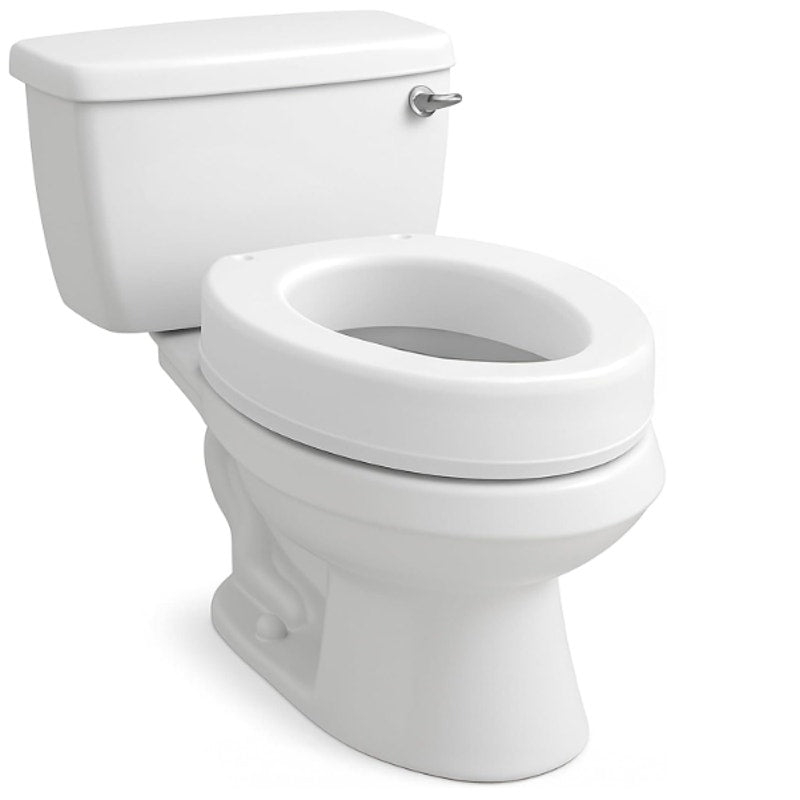 Carex Toilet Seat Riser Elongated Raised Toilet Seat Adds 3.5" to Toilet Height
