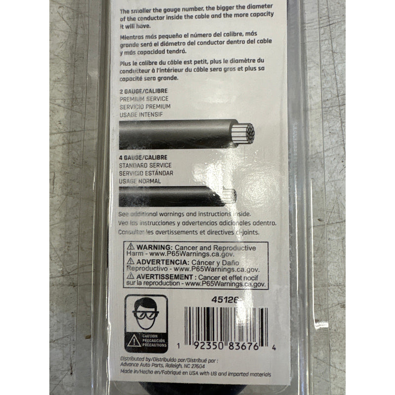 DieHard Battery Cable Top Post, 56" Long, 4 Gauge, Positive / Negative Terminals