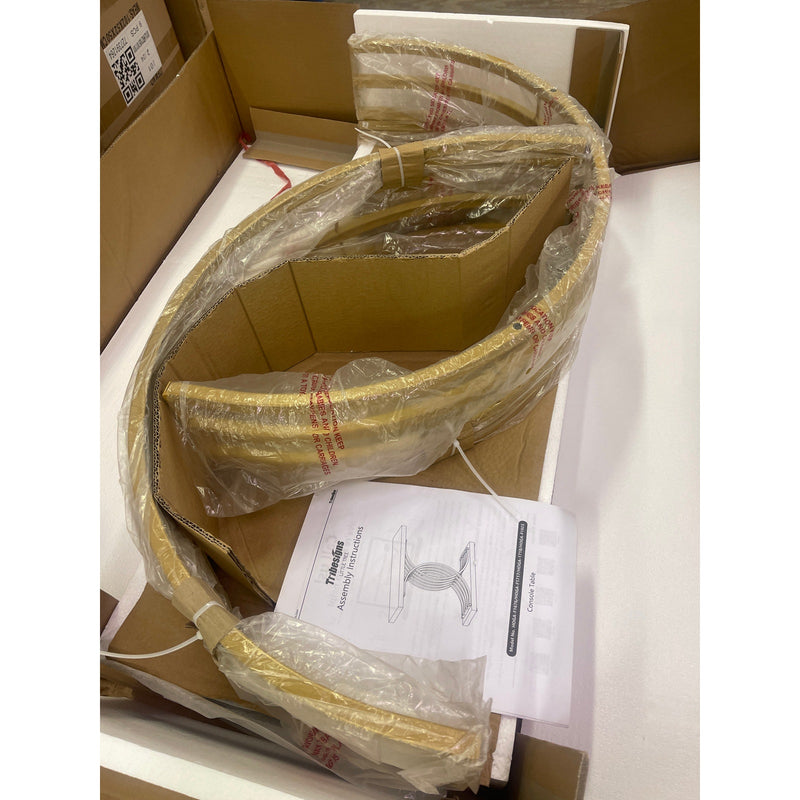 Tribesigns 39" Console Table, Narrow Faux Marble Entryway Hallway Table Gold