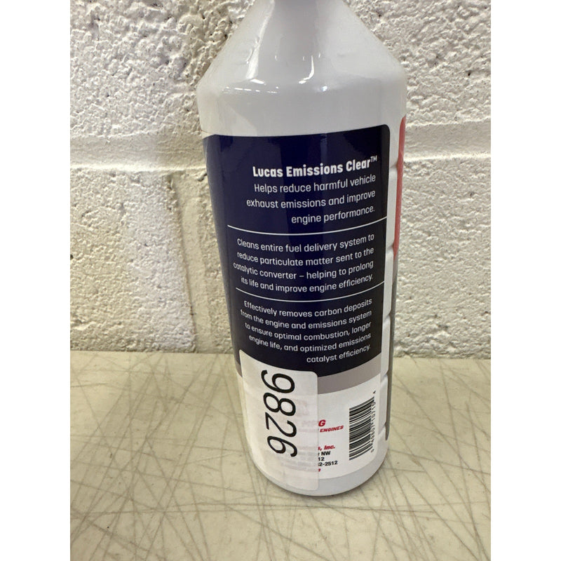 Lucas Oil, Emissions Clear Fuel & Exhaust Cleaner 1 Quart Treats 20 Gallons