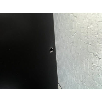 Gloria Rectangle Mirror with Shelf 47 in. W x 31 in. H, Black, Wood, Wall Mount