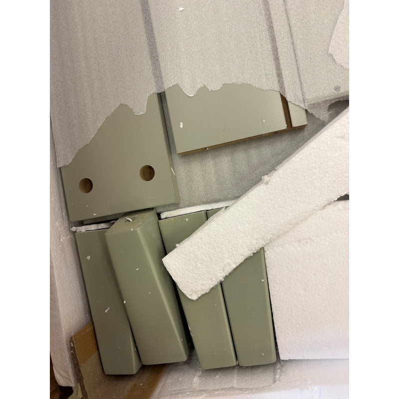 Tribesigns Storage Floor Cabinet w 2-Doors, 6-Shelf, 1-Drawer, Mint Green