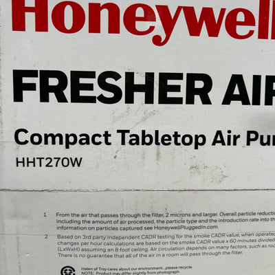 Honeywell Air Purifier 100sqft, Dual Action Air Filter, Tabletop, White HHT270