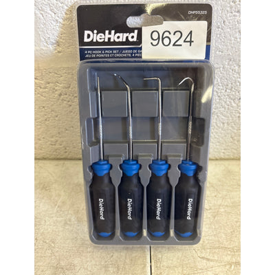 DieHard Hook & Pick Set 4 Piece Straight, Angled, 90 Degree & Full Hook DHP55325