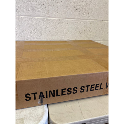 ELSKHUGI Stainless Steel Prep and Work Table 36" x 24" w Wheels & Bottom Shelf