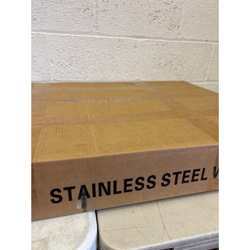 ELSKHUGI Stainless Steel Prep and Work Table 36" x 24" w Wheels & Bottom Shelf