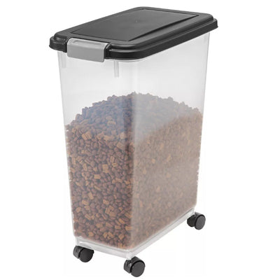 IRIS Airtight Pet Food Storage Containers 47 Qt - 37.5 lbs with Lid & Wheels