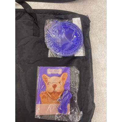 Ruff 'n Ruffus Travel Foldable Pet Playpen Carrying Case Bowl 36"x36"x23" Purple