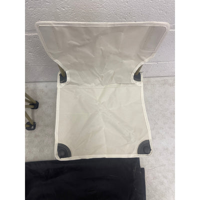 Set of 2- 21" Collapsible Kids Folding Chair 13" x 12" Seat w Carrying Case Tan
