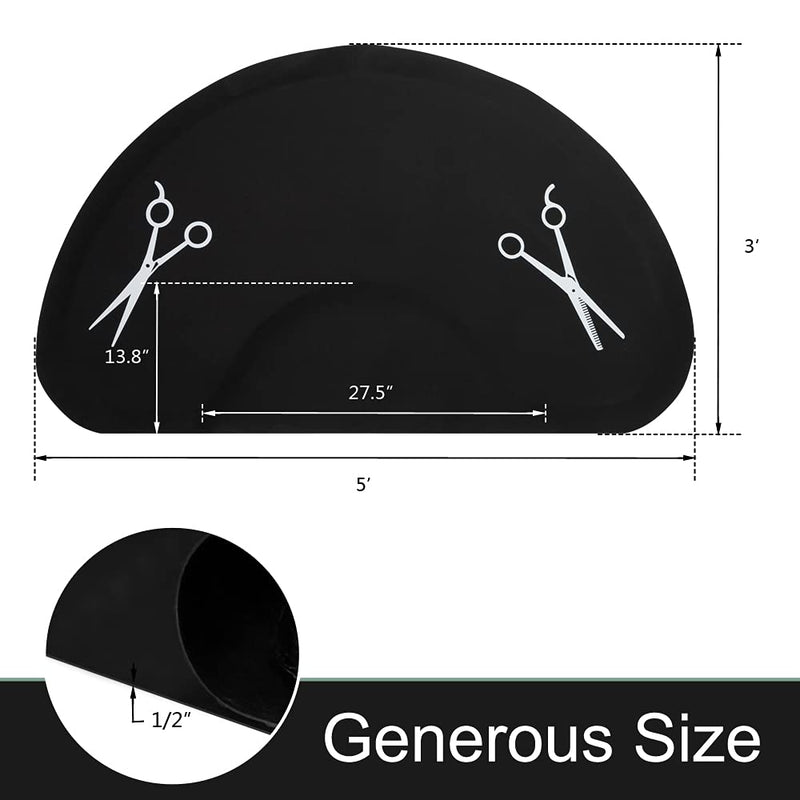 (2 pack) OmySalon Semi-Circle Salon Floor Mats (3&