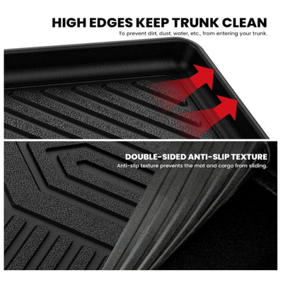 LASFIT Cargo Mat for Mazda CX5 2017-2025, CX 5 All Weather Trunk Mat - Black