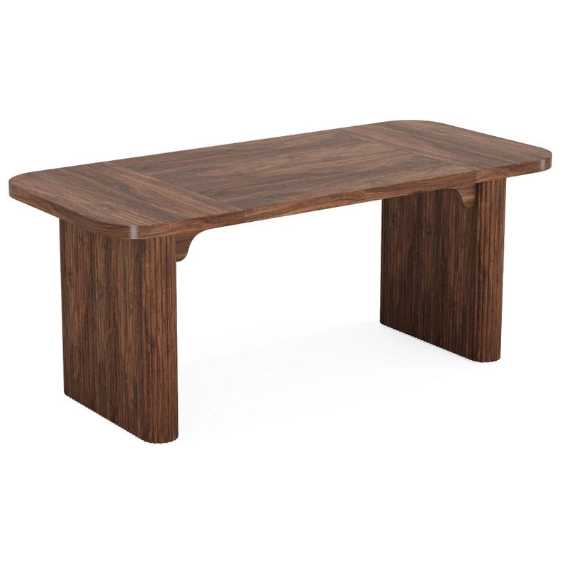Tribesigns 62.2" Wood Executive Desk Simple Rectangular Computer Table Brown
