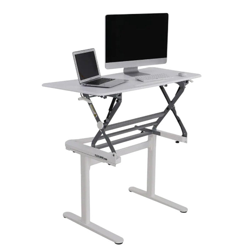 FlexiSpot 47"x 23" Adjustable Standing Desk 12-Height Manual Adjust MS1W White