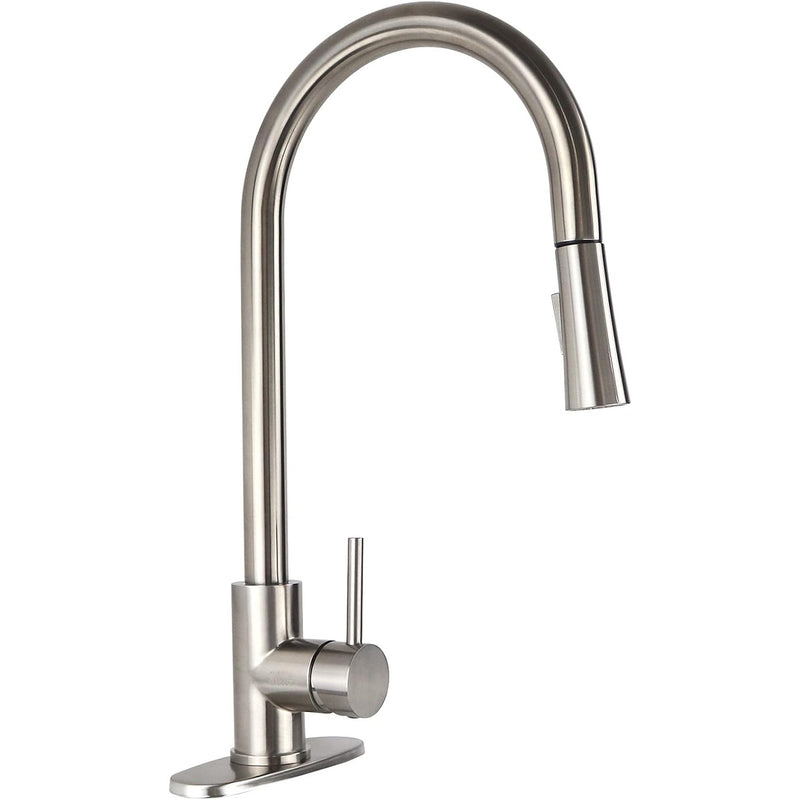 zbslore Sink Faucet with Pull Down Single Handle, Kitchen Stainless Steel