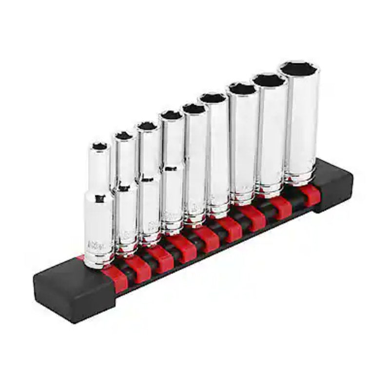 DieHard 1/4" Drive 6-Point Deep Socket Set, SAE, 9-Piece, Hand Tools - DHP55247
