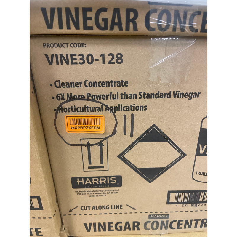 4-Gal Harris 30% Vinegar, Extra Strength w Funnel, 1 Gal/ Bottle, MANY AVAILABLE
