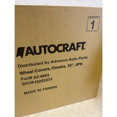4-Pack AutoCraft 16" Wheel Cover, 8-Spoke, Silver, High Impact Plastic - AC4603