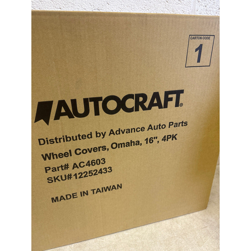 4-Pack AutoCraft 16" Wheel Cover, 8-Spoke, Silver, High Impact Plastic - AC4603