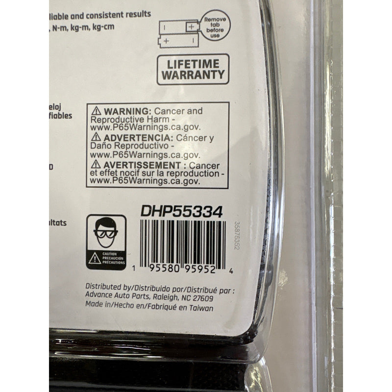 DieHard Digital Torque Adapter, 1/2 in. Drive, 25-250 lb-ft, LED & Audible Alert