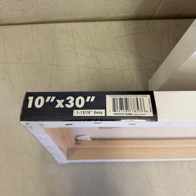 (Box of 3) Paramount Pro Gallery Wrap, 10"x30", 1-13/16 Deep, Stretched Canvas