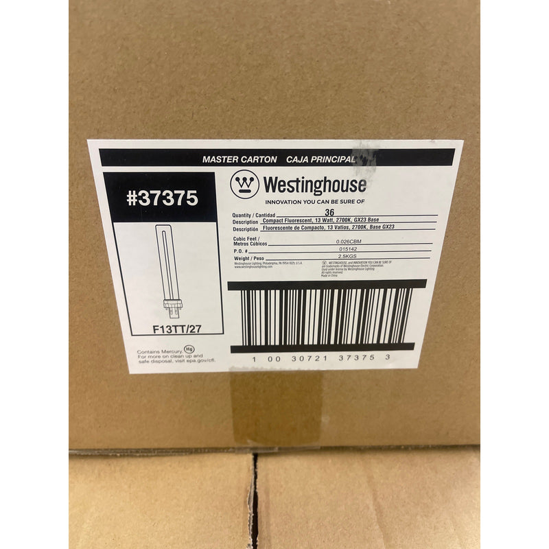 36 PACK Westinghouse Lighting Corp 37375 13-watt Replacement Bulb, Fluorescent