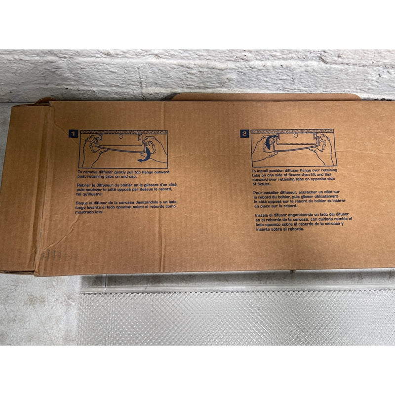 Lithonia Lighting 48in Acrylic Light Fixture Cover, Wraparound Lens