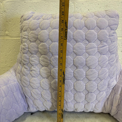 Soft Plush Backrest Pillow, 36"W x 20"H, Reading Pillow - Purple w Circle Design