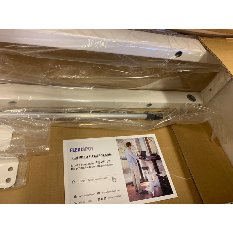 Flexispot Standing Desk Frame, Hand Crank for Height Adjustment White H2W
