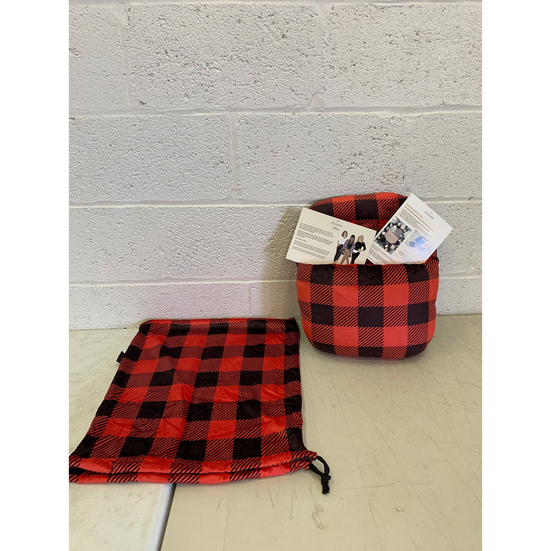 Plush Plaid Kushie Keeps Feet Warm, 1 Size Fits All