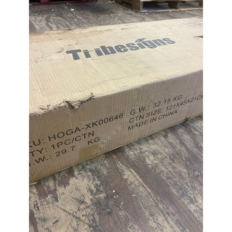 Tribesigns 43" Conference Table, Wood Square Meeting Table Dining Table - Brown