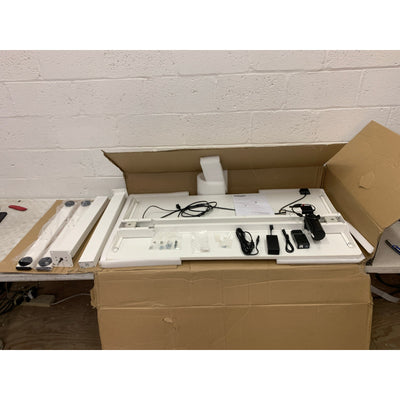 FlexiSpot Standing Desk Adjustable for Sitting Standing White 48"x24"SEE DETAILS