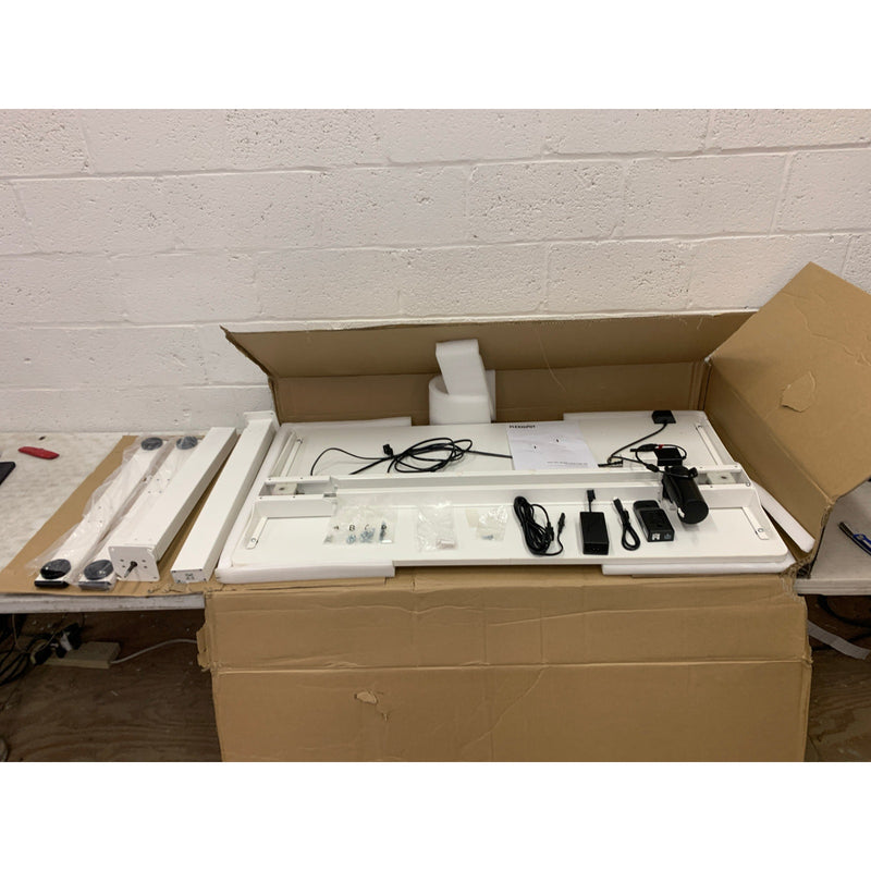 FlexiSpot Standing Desk Adjustable for Sitting Standing White 48"x24"SEE DETAILS