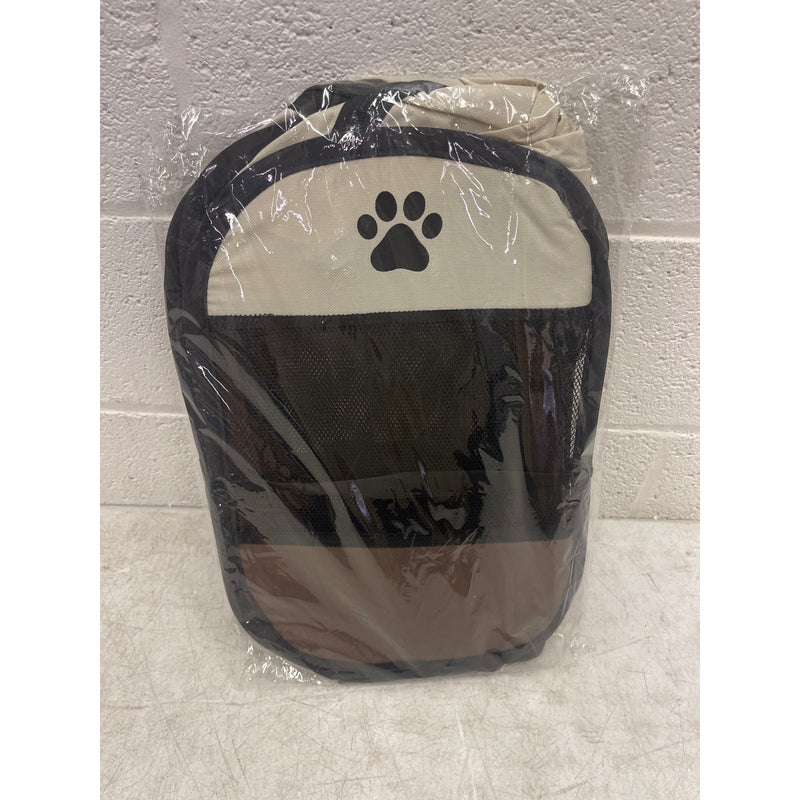 Wxrhiyer Portable Octagonal Dog Playpen, 27" x 17.5" Indoor/Outdoor Use - Brown