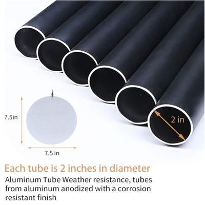 Taman 66" Wind Chime Outside Deep Tone Memorial Sympathy with 6 Tuned Tubes