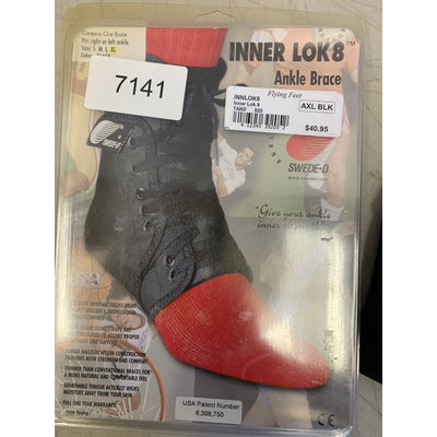 Swede-O Ankle Lok Support with Knit Tongue, Extra Large Ankle Brace Black