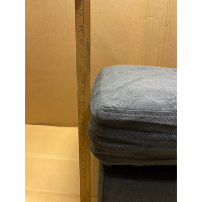 Otomana de 61 x 61 x 40 cm para sofá o sillón, mueble de sala, suave, gris