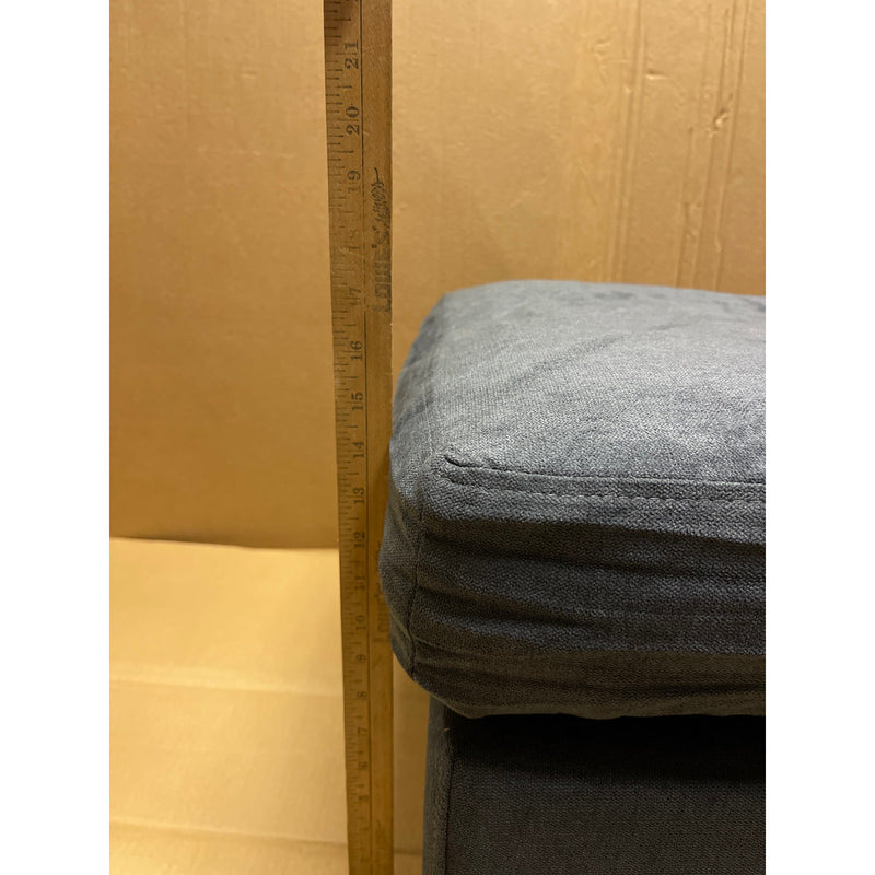 Otomana de 61 x 61 x 40 cm para sofá o sillón, mueble de sala, suave, gris