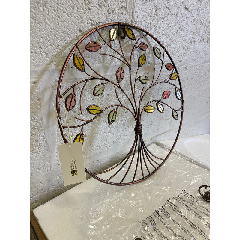 HONCOEN Tree of Life Metal Art Wall Sculpture Modern Wall Decor 3D Statue 13"