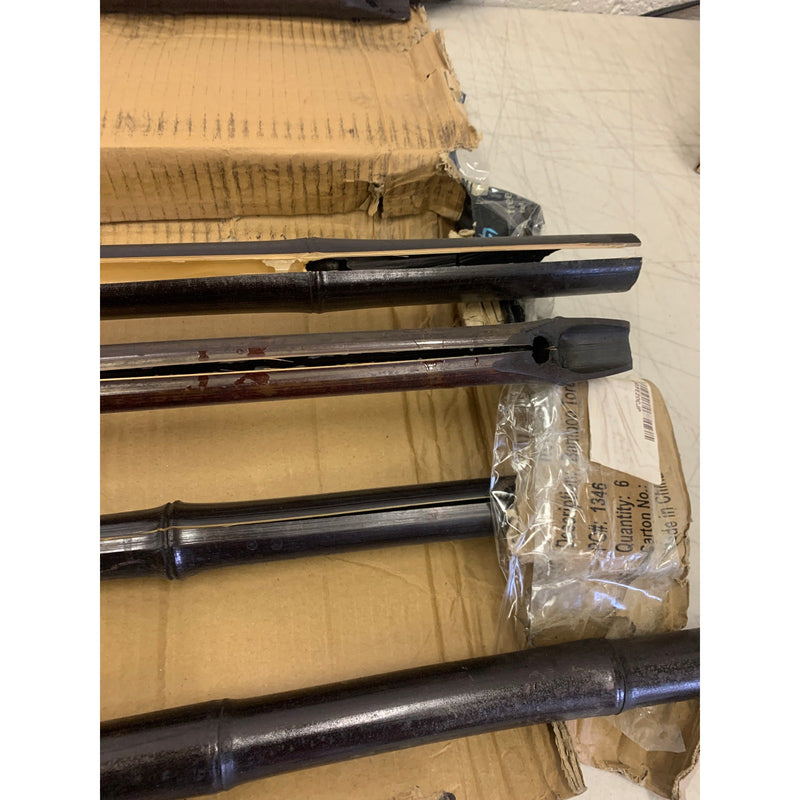 5-PACK Patio Essentials 5 Ft Bamboo Torches, Dark Brown Bamboo, Tiki Yard Lamps