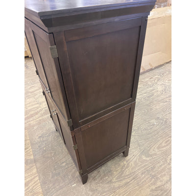 Cabinet Desk and Storage, Bulletin, Dry Erase, Pull Out Keyboard Tray Wood Brown