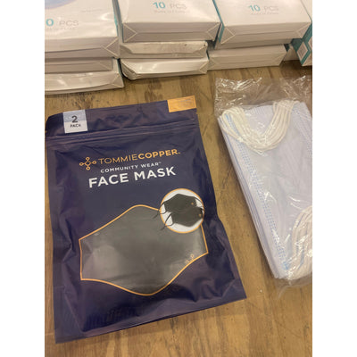 LOT OF 1000 Non-Medical Disposable Face Mask Yellow and Blue One Size Fits All