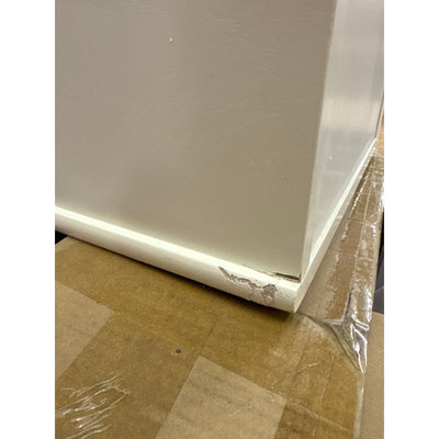 Tribesigns Wood End Table, Narrow Side Table Nightstand 2 Drawers White